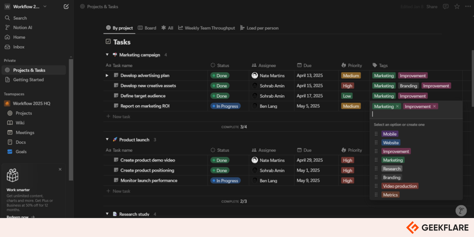 Notion Project Management 1