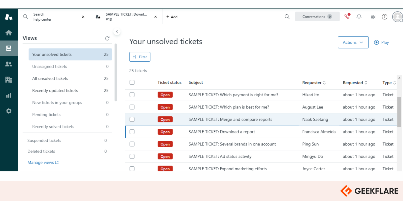 ticketing zendesk